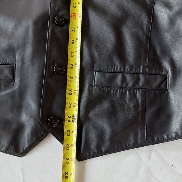 Vintage Leather Vest  Black  Acton The Olde Hide House, Men's 44 - Picture 6 of 8